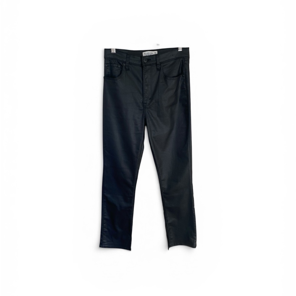 Abercrombie & Fitch 90's Slim Straight Black Coated Jeans